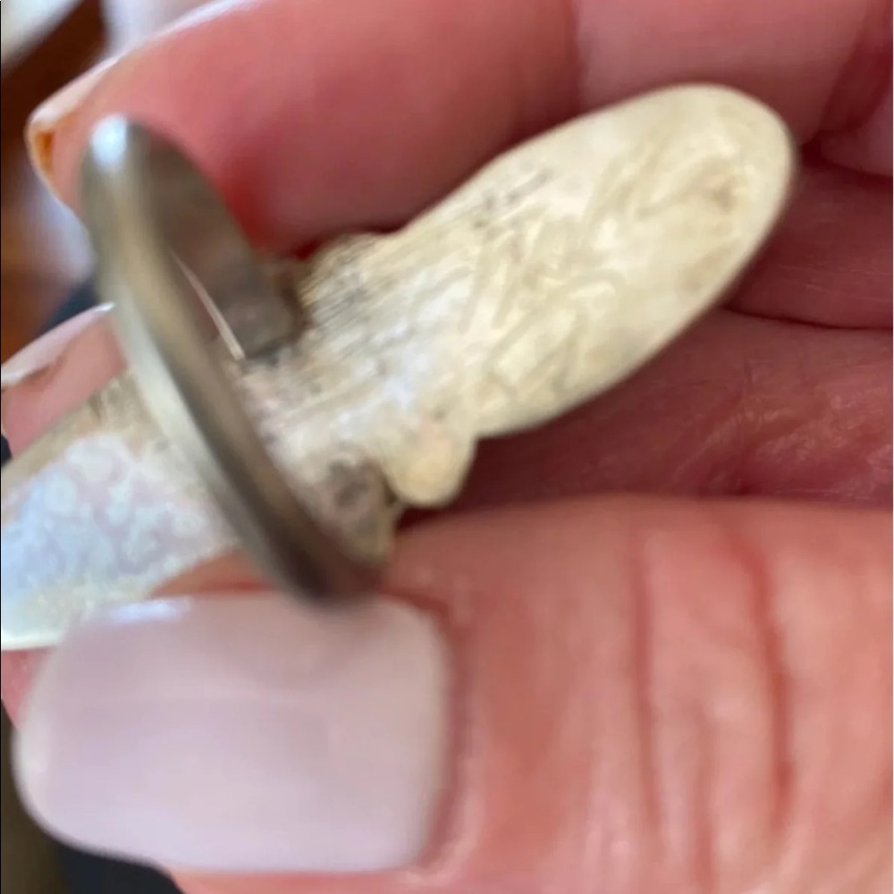 Native White Buffalo Sterling Ring - image 7